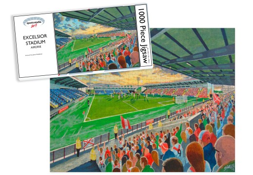Excelsior Stadium Fine Art Jigsaw Puzzle - Airdrieonians FC Excelsior Stadium Fine Art Jigsaw Puzzle - Airdrieonians FC